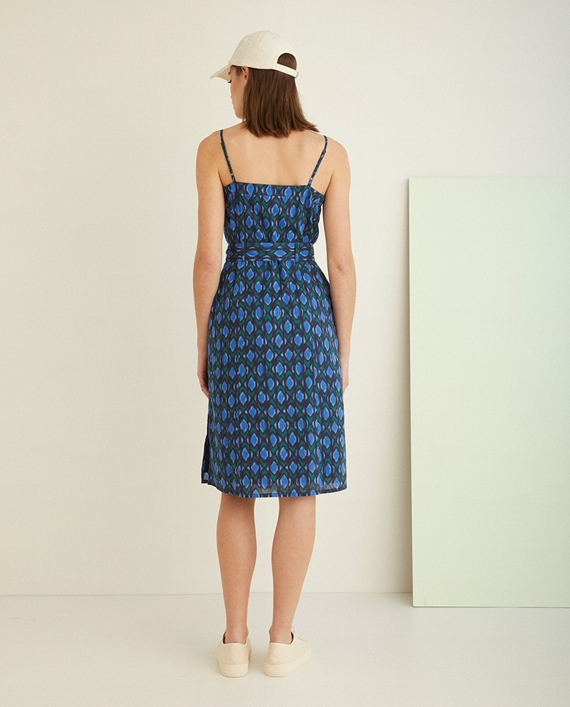 GEOMETRIC-PRINT CAMISOLE DRESS