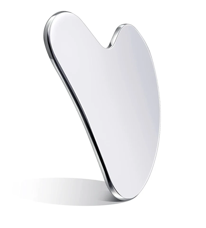 Stainless Steel Scraper Gua Sha Tool Face Lift Anti-Aging Skin Tightening Cooling Reduce Puffiness Facial Massage tool