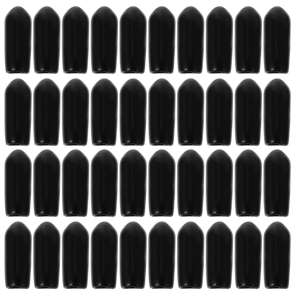 100pcs Screw Thread Protectors 5MM Rubber Round End Cap Cover Flexible Tube Caps Tubing Tip 3MM