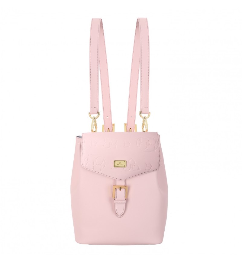 VICTORIA NAPA POWDER PINK leather backpack