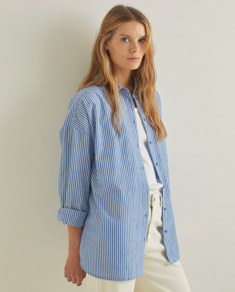 100% COTTON OVERSIZE SHIRT