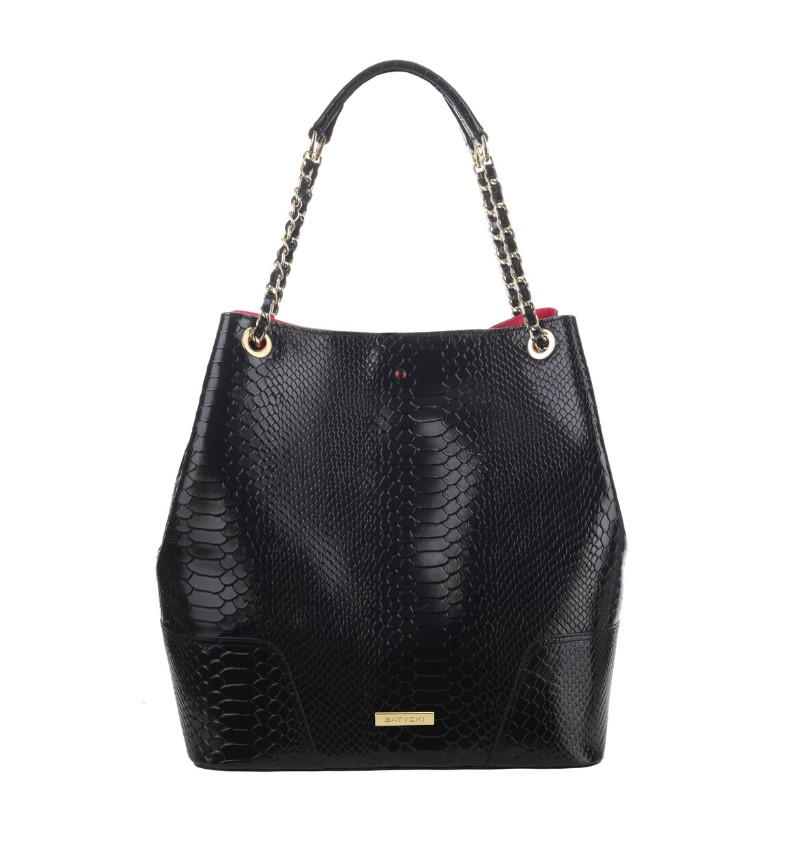 AMELIA BLACK women's leather bag