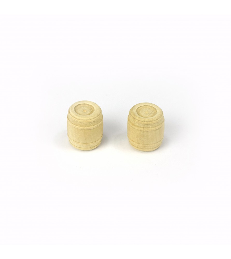Barrel in Boxwood of 18 mm (2 Units) for Ship Modeling