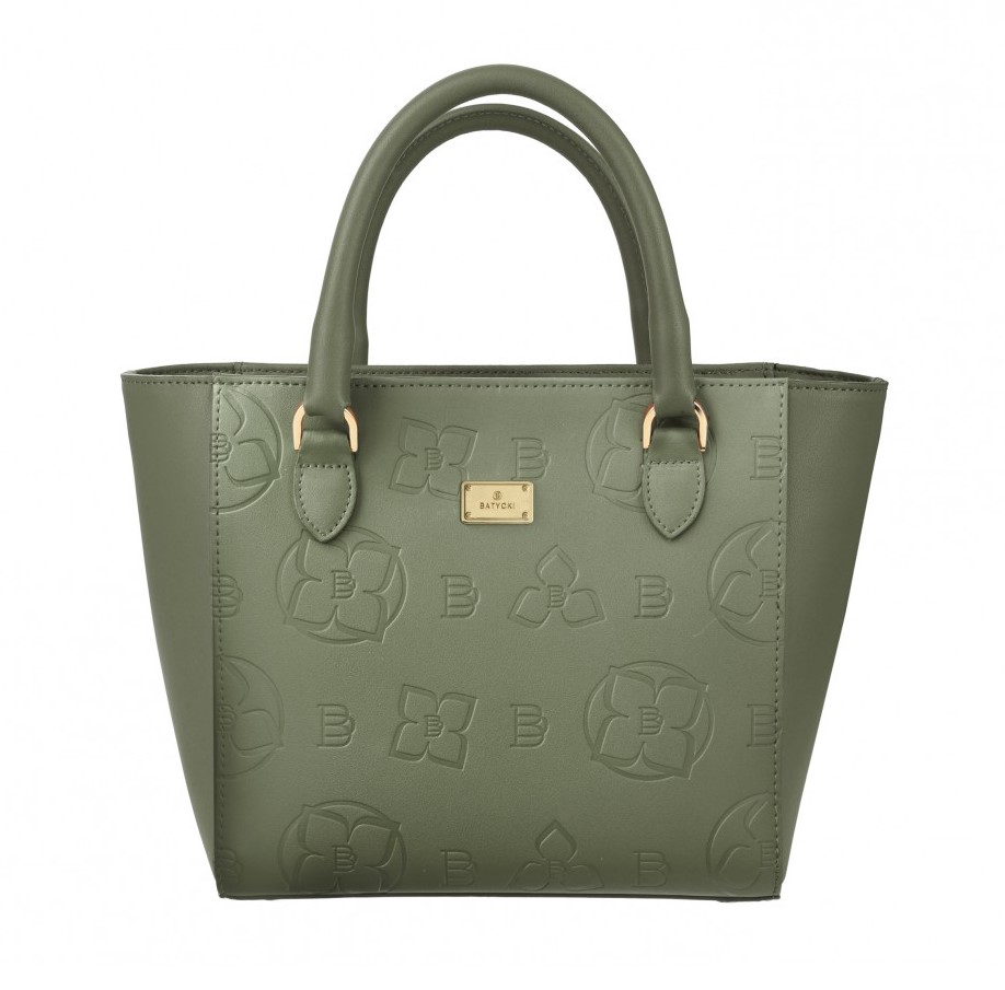 Women's leather bag STAMPIA S NAPA OLIVE