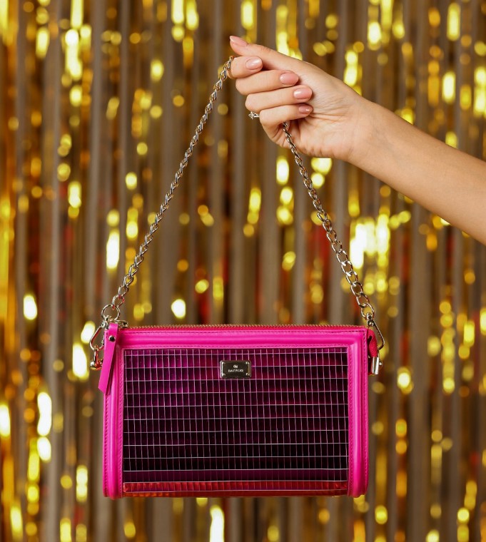 Women's leather bag FLAMMY GLOSS NAPA FUCHSIA