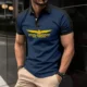 Harajuku men's shirt 2024 cotton POLO shirt for men Golden Wing gl1800 Color matching Casual sports Korean short sleeve shirt