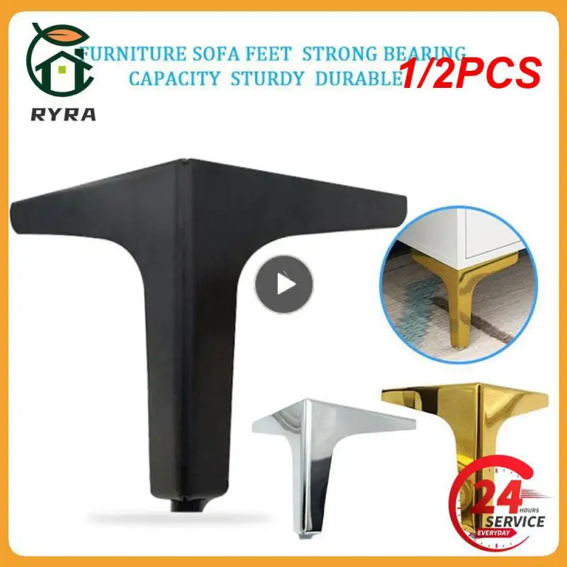 1/2PCS Metal Mofa Foot Cabinet Bedside Table Slanted Leg Three-pronged Right-angle Furniture Legs Coffee Table Support Leg