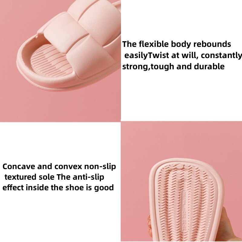 Description Picture 5 of itemPuffy soft-soled bath slippers - 4 colors