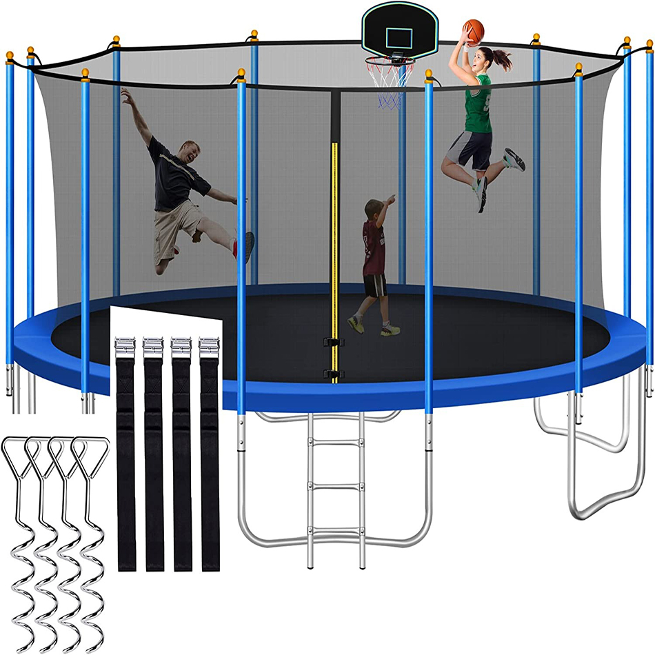Upgrade 12 14 15 16ft 1500lbs Tranpoline for Adults 8-9 Kids
