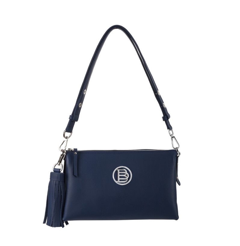 Women's leather bag ELISE NAPA NAVY