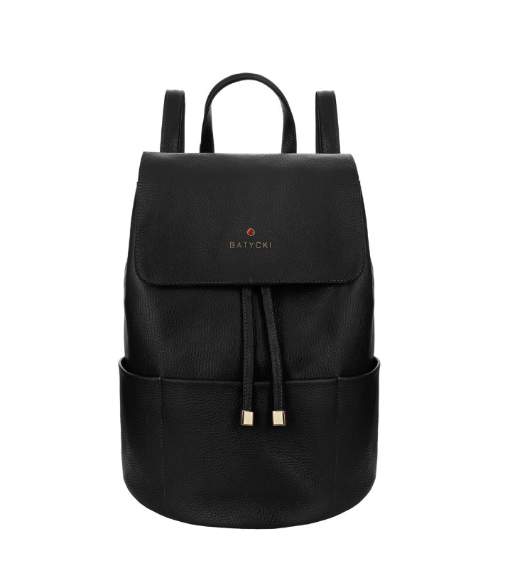 Leather backpack TO GO floater black