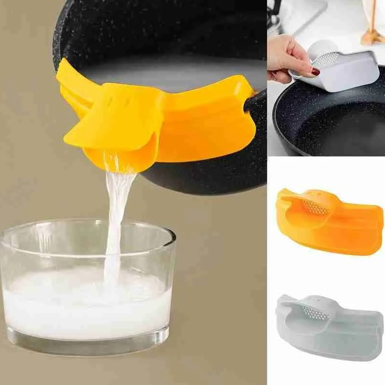  Silicone Anti-Spill Drain Pan: Leak-Proof Pot with Liquid Deflector for Mess-Free Cooking!