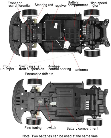 Description Picture 5 of itemHIGH SPEED 45 MPH RACING DRIFT RC REMOTE CONTROL VEHICLE