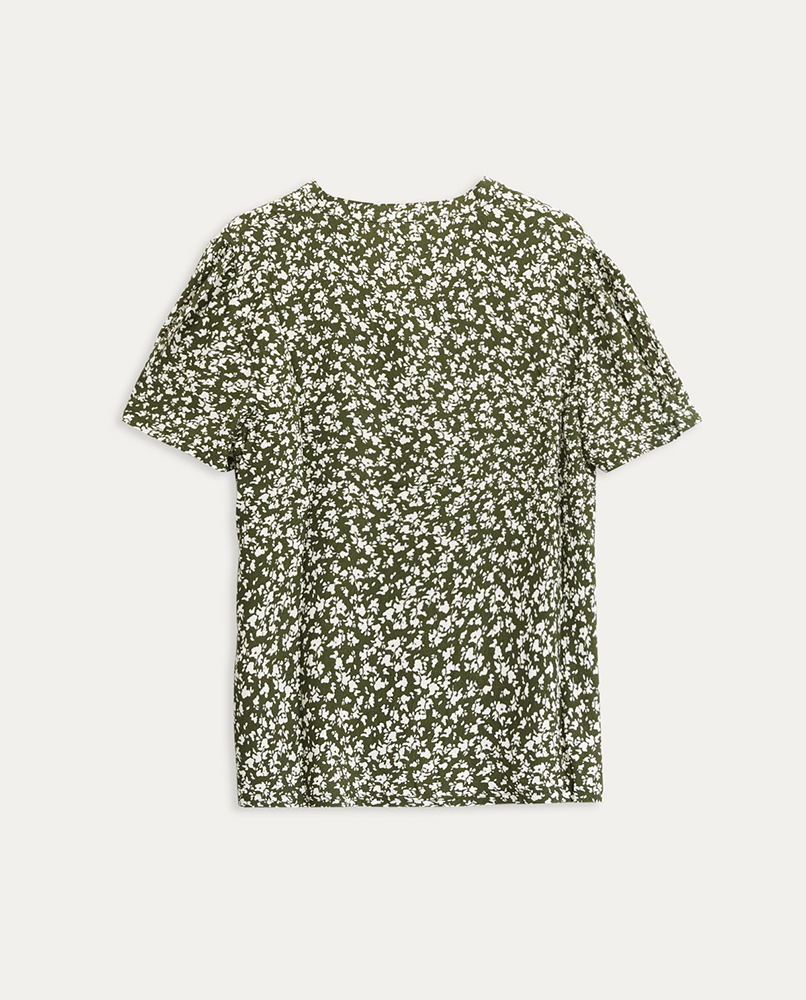 FLOWY PRINT SHIRT GREEN FLOWERS