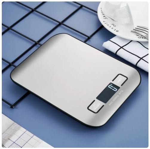 PrecisionPal Stainless Steel Kitchen Scale: LCD Electronic Scales for Accurate Food, Diet, and Postal Weighing