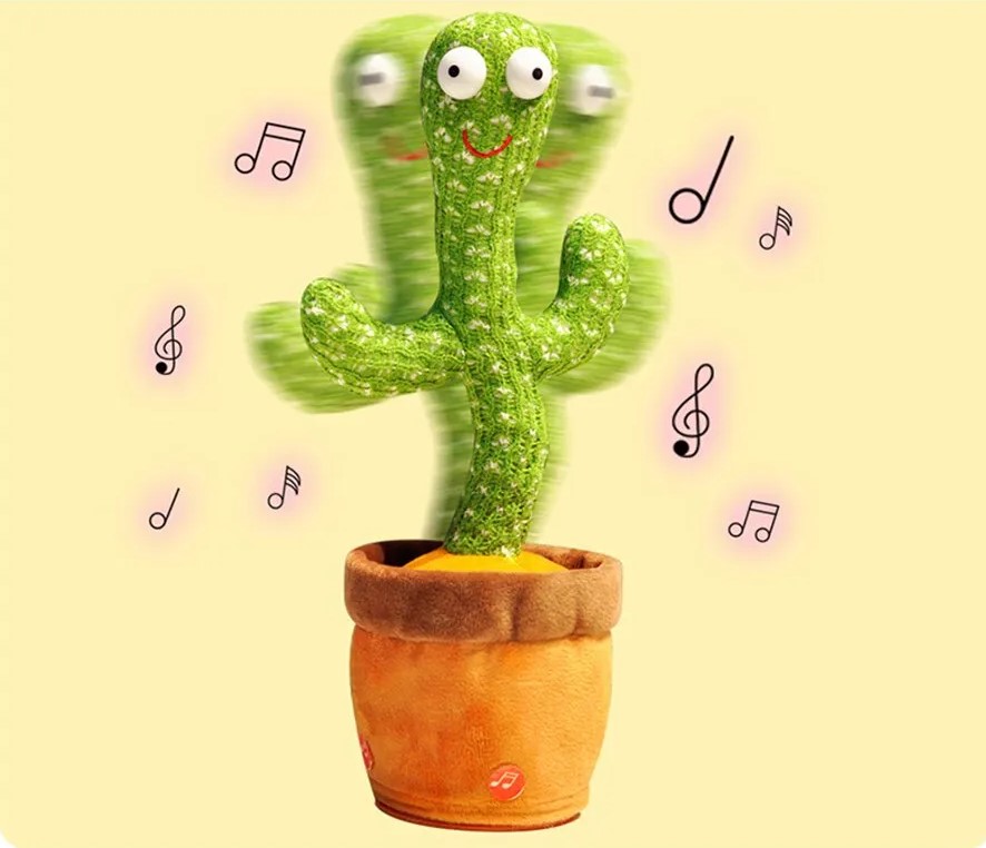 Intelligent Cactus: Interactive Learning and Musical Toy for Kids - Dance, Record, Speak, and Play with Joyful Excitement