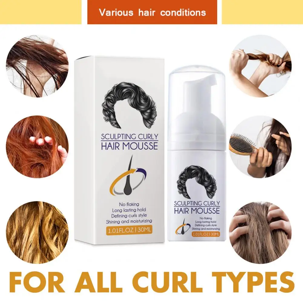 Smoothing Hair Hair Curl Mousse Liquid Shaping Curly Styles Bottled Defining Elastic Curly Hair Moisturizing Essence