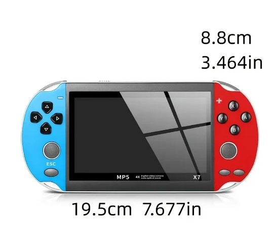 Description Picture 4 of itemX7 Handheld Game Console: 4.3 Inch HD Screen, 8GB Storage, 10,000 Classic Games