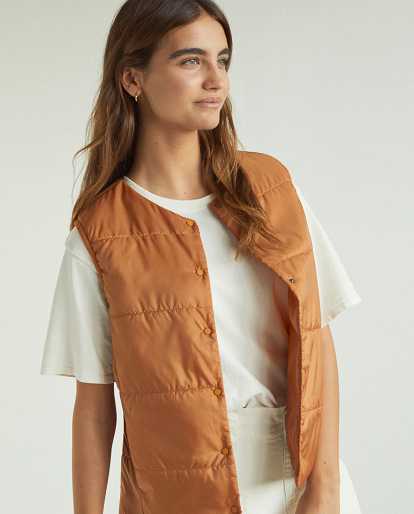 100% RECYCLED-POLYESTER QUILTED VEST
