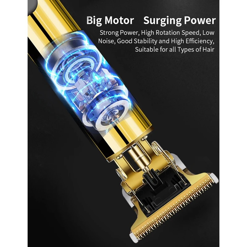 Hair Clippers Men Electric Beard Trimmer Professional Hair Cutting Machine Digital Display Rechargeable Cordless