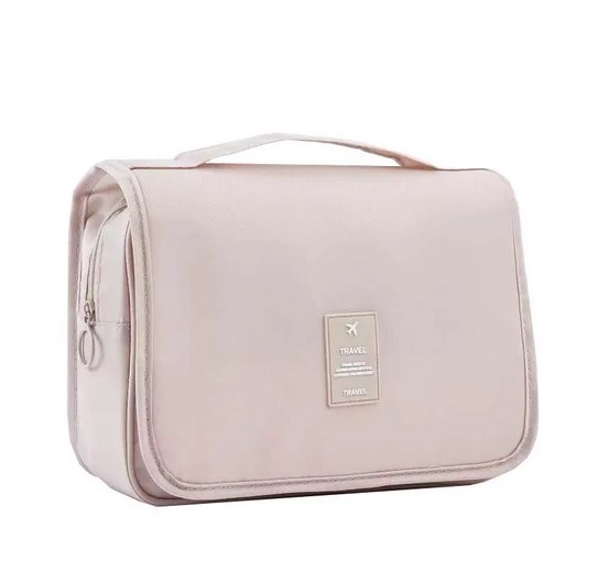 Multi-Functional Folding Hanging Cosmetic Storage Bag - Portable Makeup Brush Storage with Large Capacity, Perfect for Travel