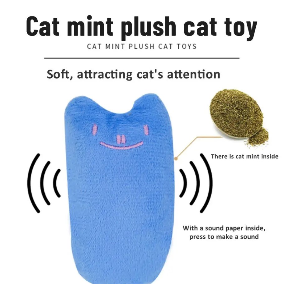 Description Picture 5 of item Interactive Plush Catnip Toy for Feline Dental Health and Hilarious Playtime!