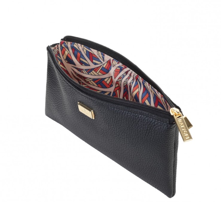 LEATHER COSMETIC BAG mousse black