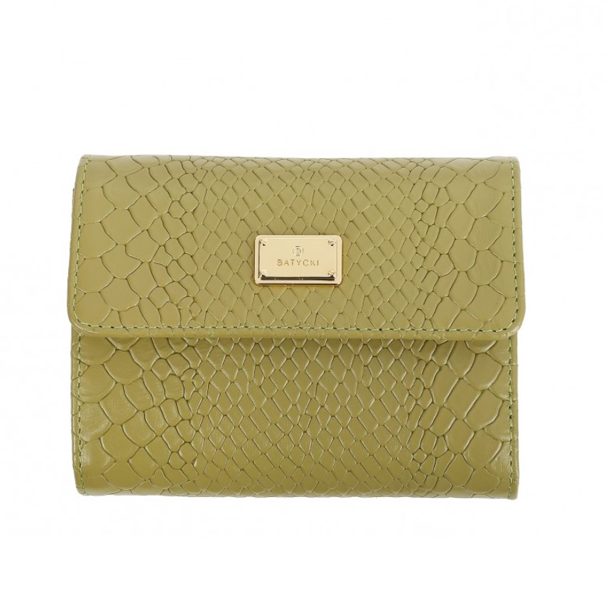 Women's leather wallet OLIVE