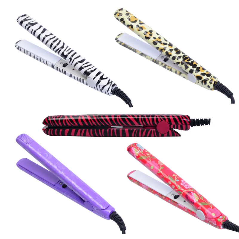 Hair Mini Straightening Irons Hairs Flat Iron Curling With EU Plug Adapter Salon Styling Tools Straightener