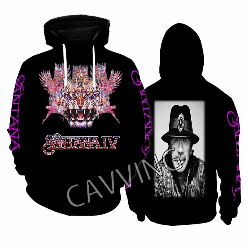New Fashion Printed Santana Band Metal Rock Aesthetic Hoodies Sweatshirt Gothic Top Harajuku Cotton Unisex Clothing AI2