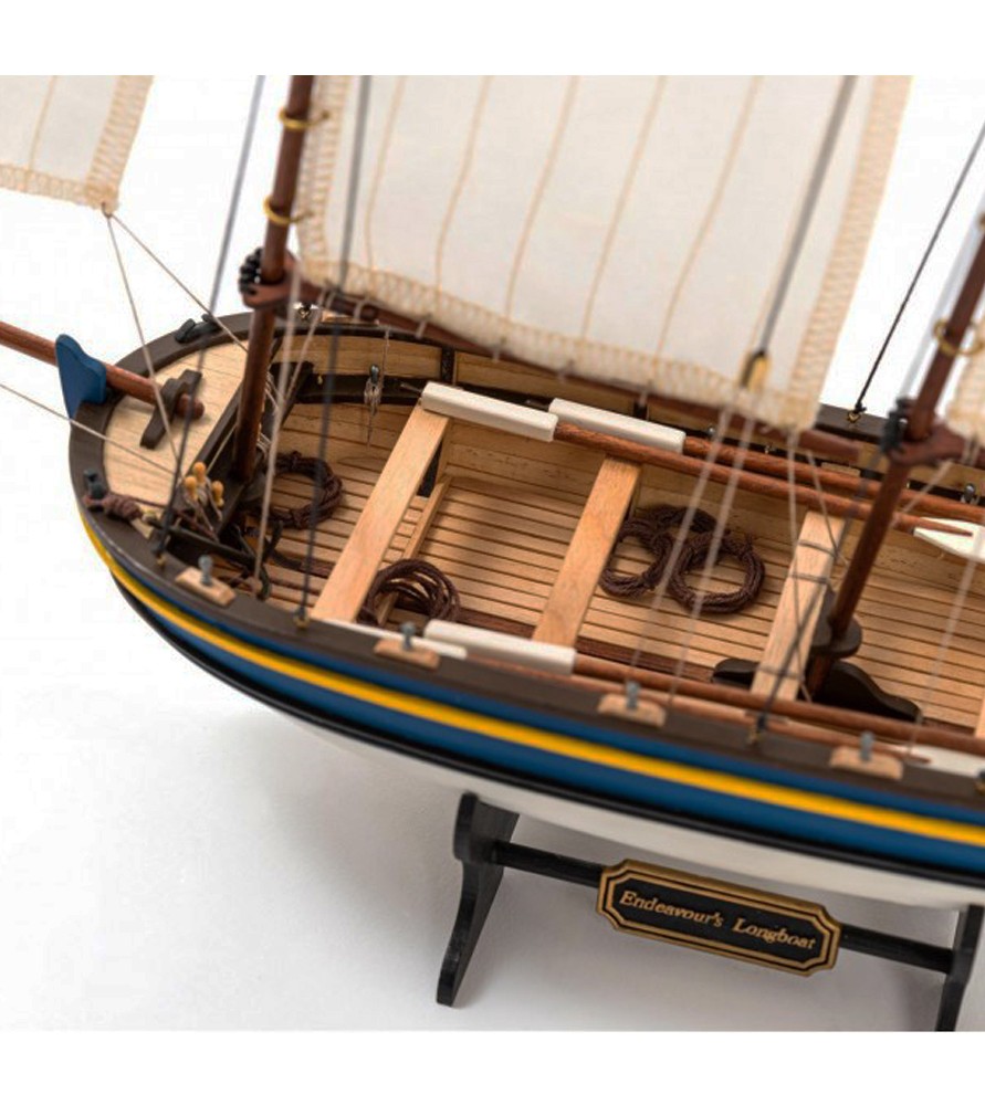 Captain's Longboat HMS Endeavour. 1:50 Wooden Model Ship Kit