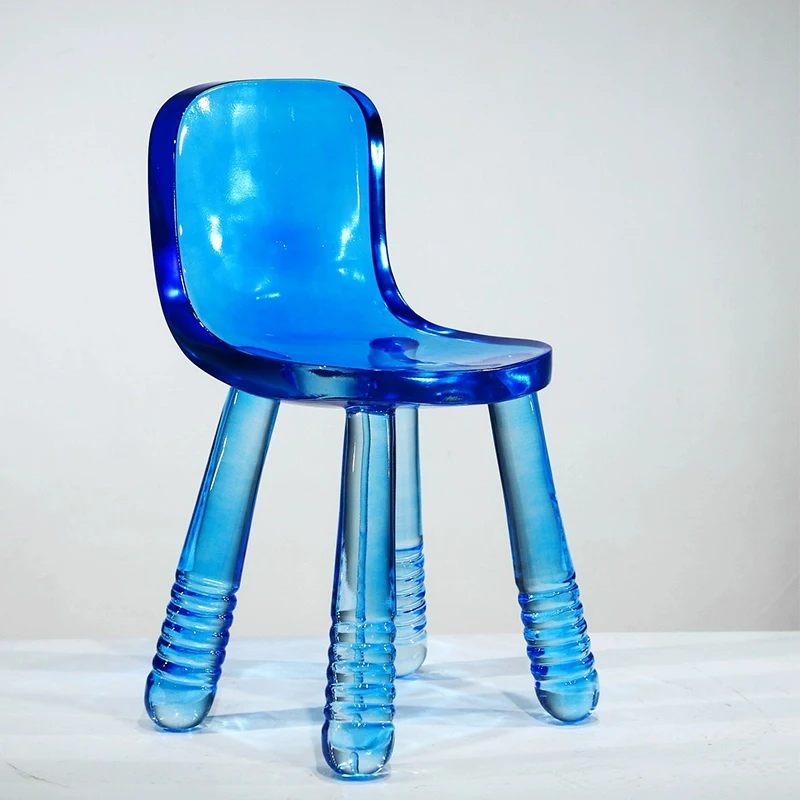 Luxury Furniture Transparent Resin Chair Creative Crystal Dining Chair Living Room Chairs Leisure Chair Seat Home Accessories