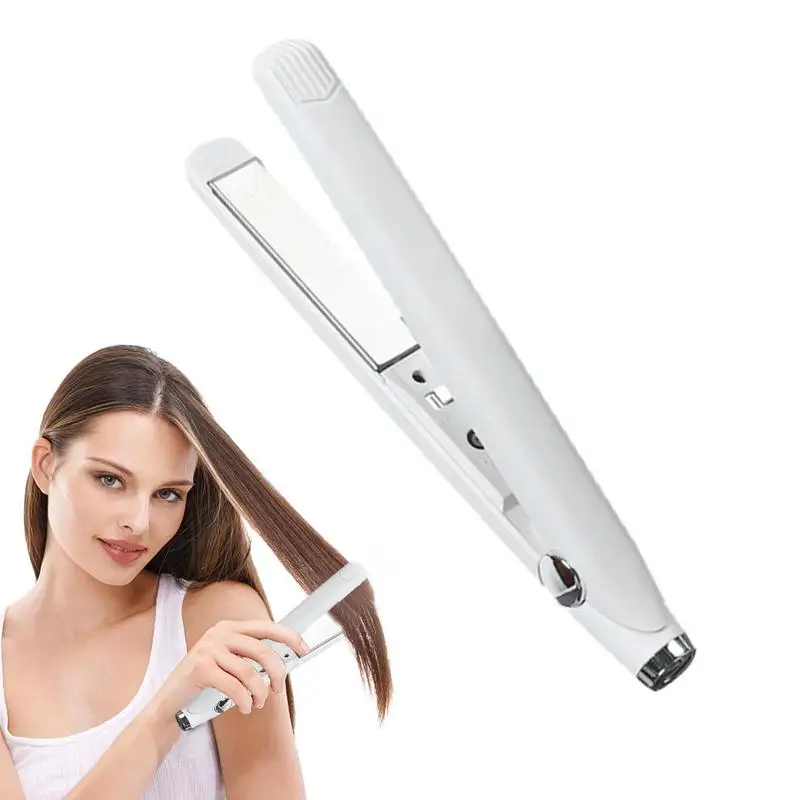 Mini Dual Purpose Cordless Curling Iron USB Rechargeable 2 In 1 Hair Straightener Mini Hair Curler Hair Styling Tool For Women