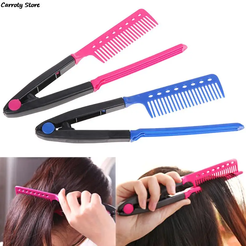 1X Straight Hair Comb Brush Tool For Dry Iron Hair Curl to Straight Hair Shaper for Salon Hairdressing Styling Tools