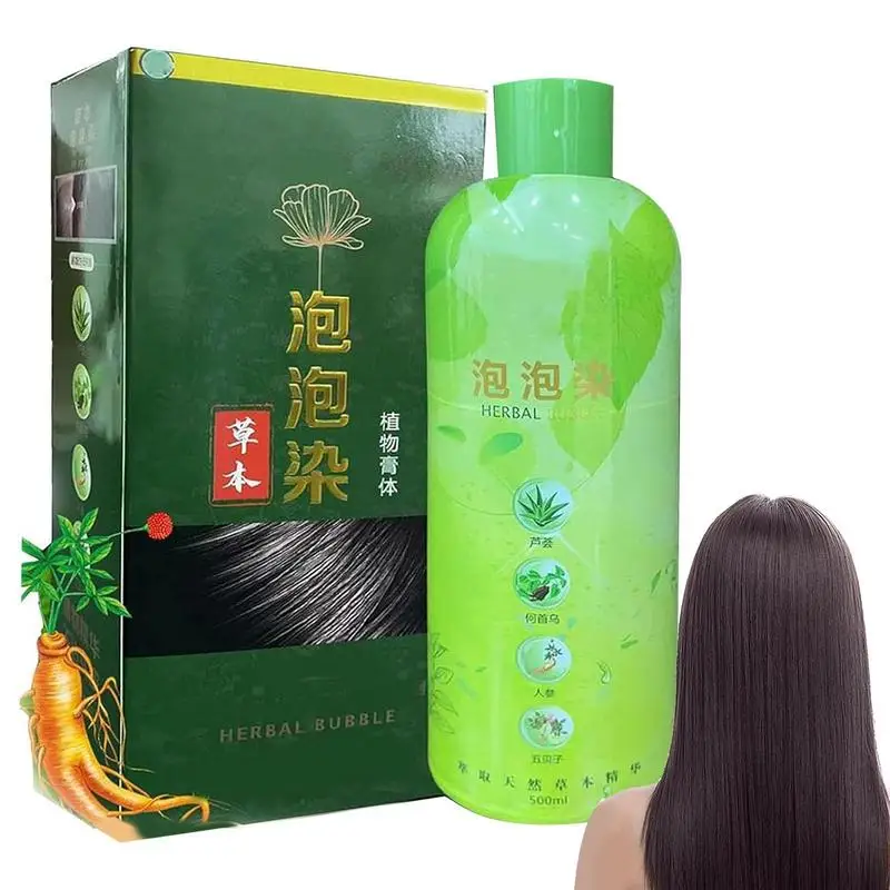 Hair Coloring Shampoo 3 In 1 Bubble Hair Color Shampoo Instant Natural Hair Coloring Conditioner For Gray Hair