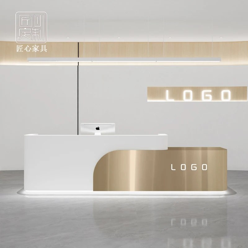 Cashier Beauty Reception Desks Conference Office Front Luxury Store Nail Reception Desks Hotel Scrivania Ufficio Furniture