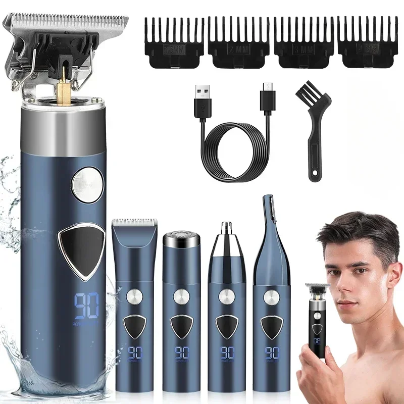 2023NEW ! Resuxi HC-268B 5 in 1 Multifunctional Razor Set for Men, Hair Clipper, Electric Razor, Eyebrow and Nose Hair Trimmer