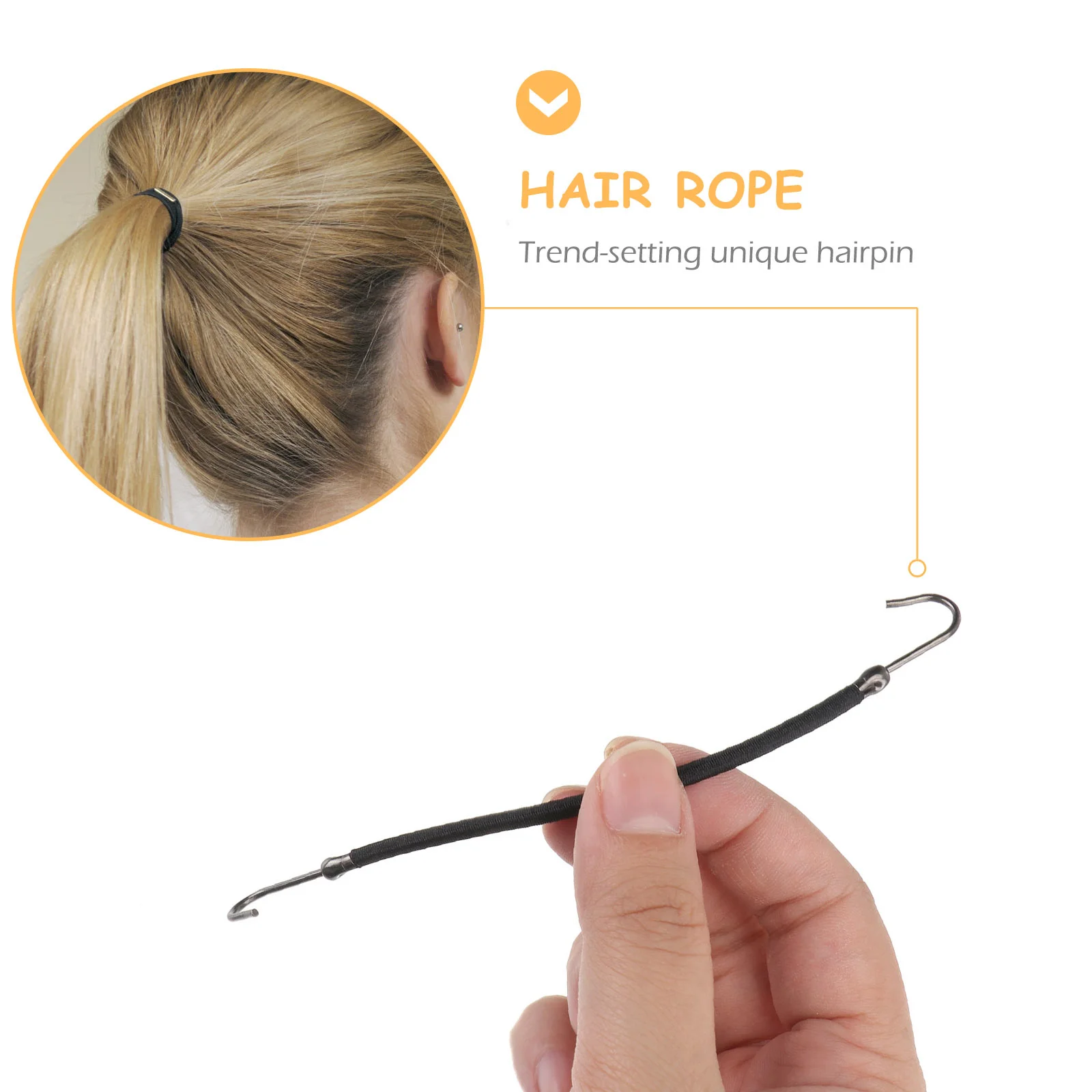 40 Elastic Hook Hair Tie Styling Ponytail Holder Hooks Hair Cord Fashion Rubber Bands Hair Styling Accessory for