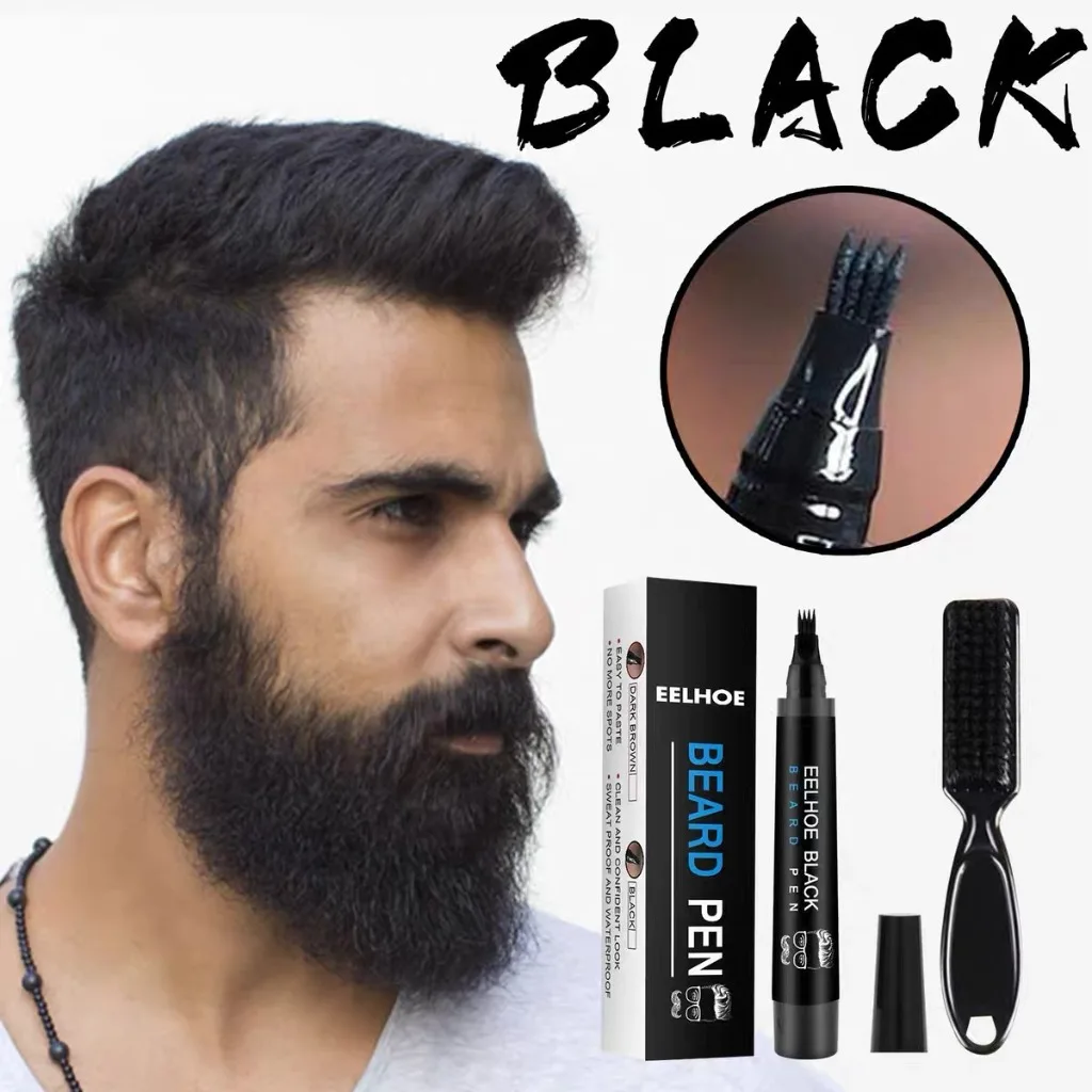 Hot Sale Beard Filling Pen Kit Beard Enhancer Brush Beard Coloring Shaping Tools Waterproof Black Brown Hair Pencil Repair Tools