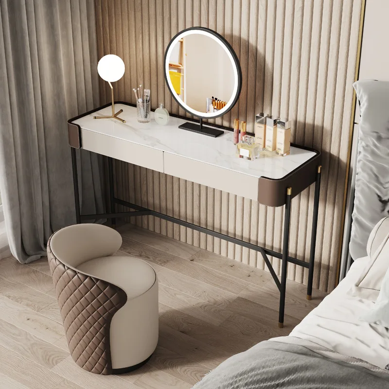 Bedroom furniture Italian style extravagant high-looking dresser small modern simple rockboard dresser makeup table