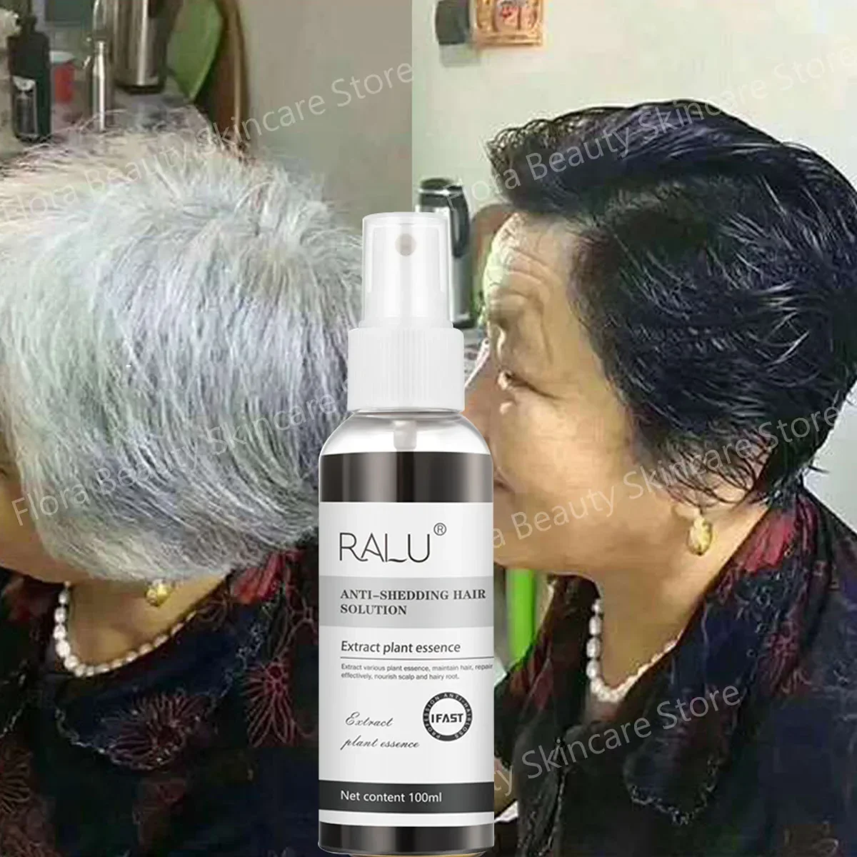 Gray White Hair Treatment Serum Liquid White To Black Natural Color Repair Nourishing Product Anti Loss Hair Care Men Women 30ml