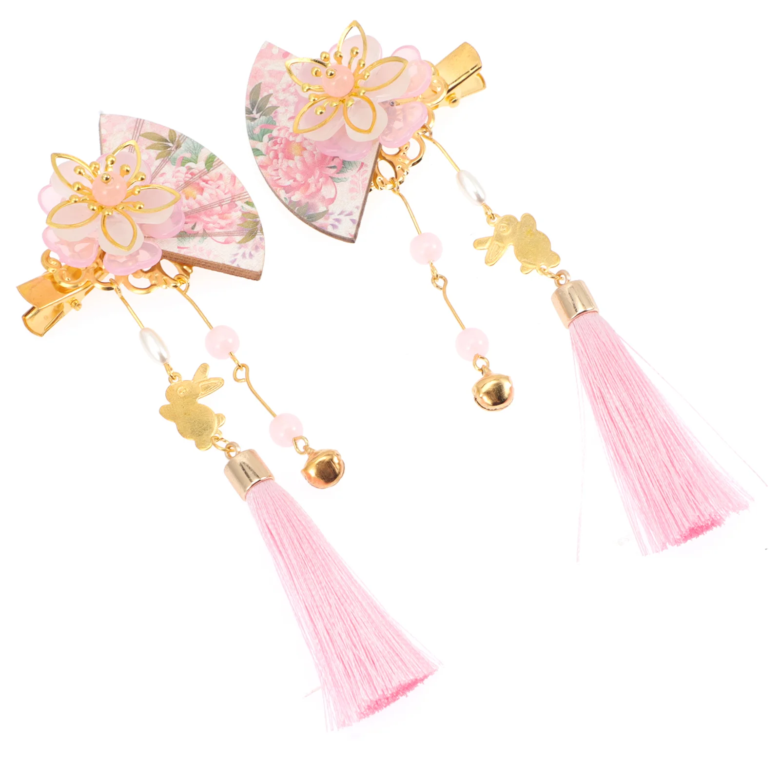 Hair Japanese Clips Accessories Clip Tassel Kimono Flower Hairpin Headdress Geisha Chinese Rabbit Barrettes Japanese Hairpins