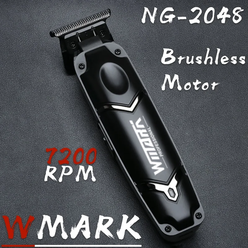 WMARK 2048 Professional Electric Trimmer 7200RPM Brushless Motor DLC Blade 1500mah Barber Shop Hair Clipper Hairdressing Salon