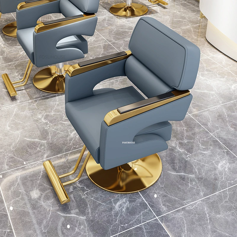 Modern Barber Chairs Barber Shop Fashion Special Barber Chair Simple Salon Furniture for Beauty Salon Hairdressing Perm Chairs