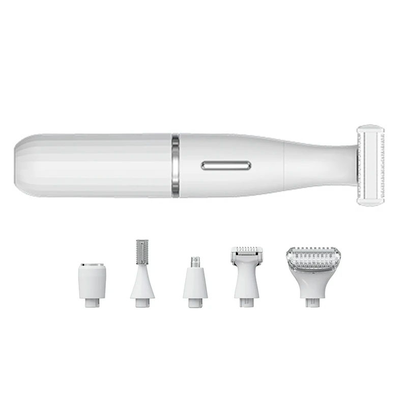 6 In 1 Intimate Area Precision Shaver, Bikini Line, Sensitive Shaving Balls, Pubic Hair Shaver Face Nose Beard Trimmer Durable