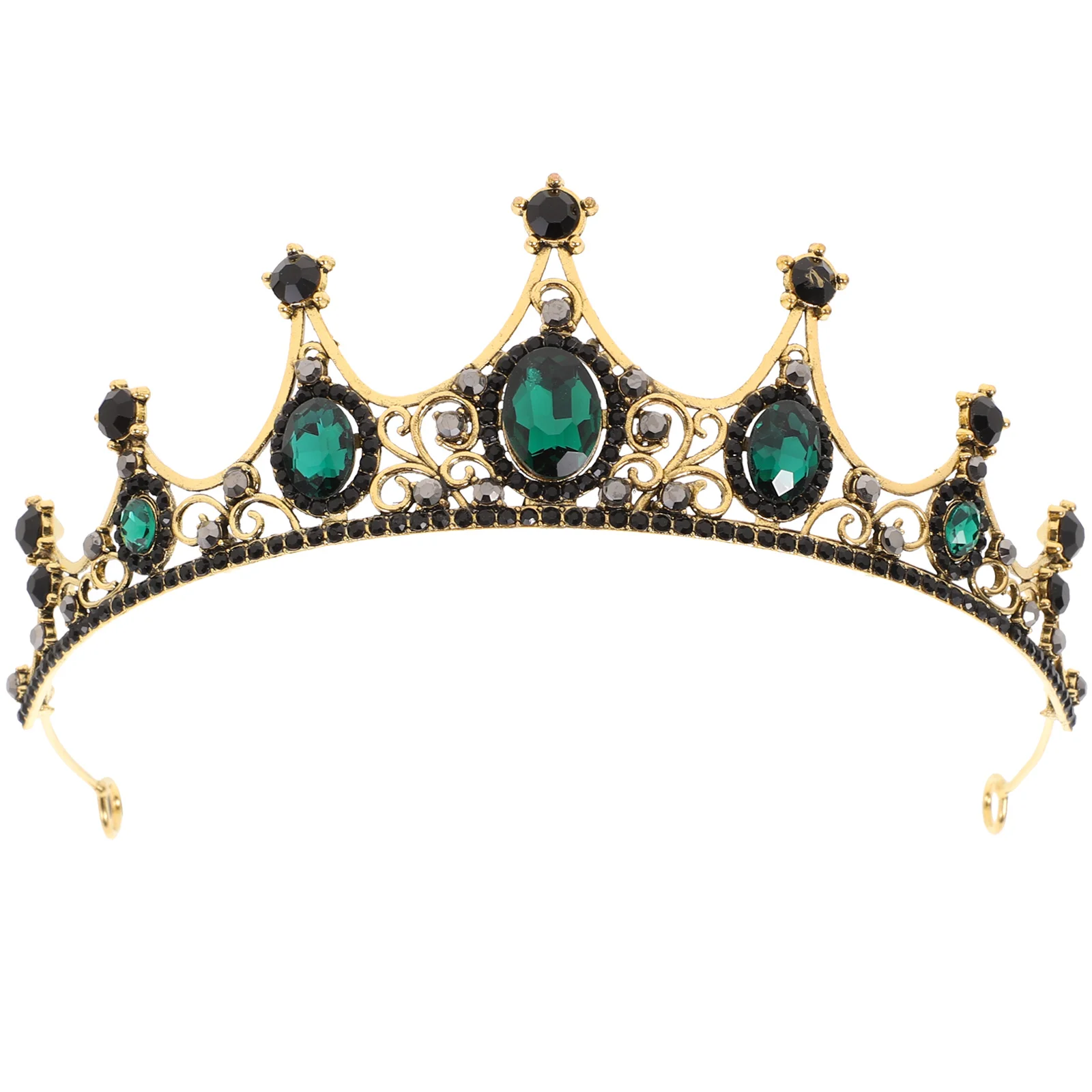 1pc Vintage Rhinestone Baroque Crowns Tiara Bridal Hair Accessories for Birthday Wedding Party Prom