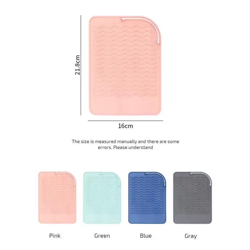 Silicone Heat Resistant Mat Pouch for Curling Iron Hair Professional Styling Tool Anti-heat Mats for Hair Straightener Curling