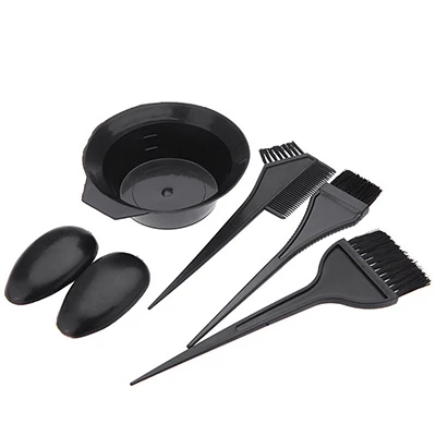 5pcs/set Hairdressing Coloring Brushes Bowl Combo Salon Hair Color Dye Tint DIY Tool Set Kit  Hair Coloring Tools