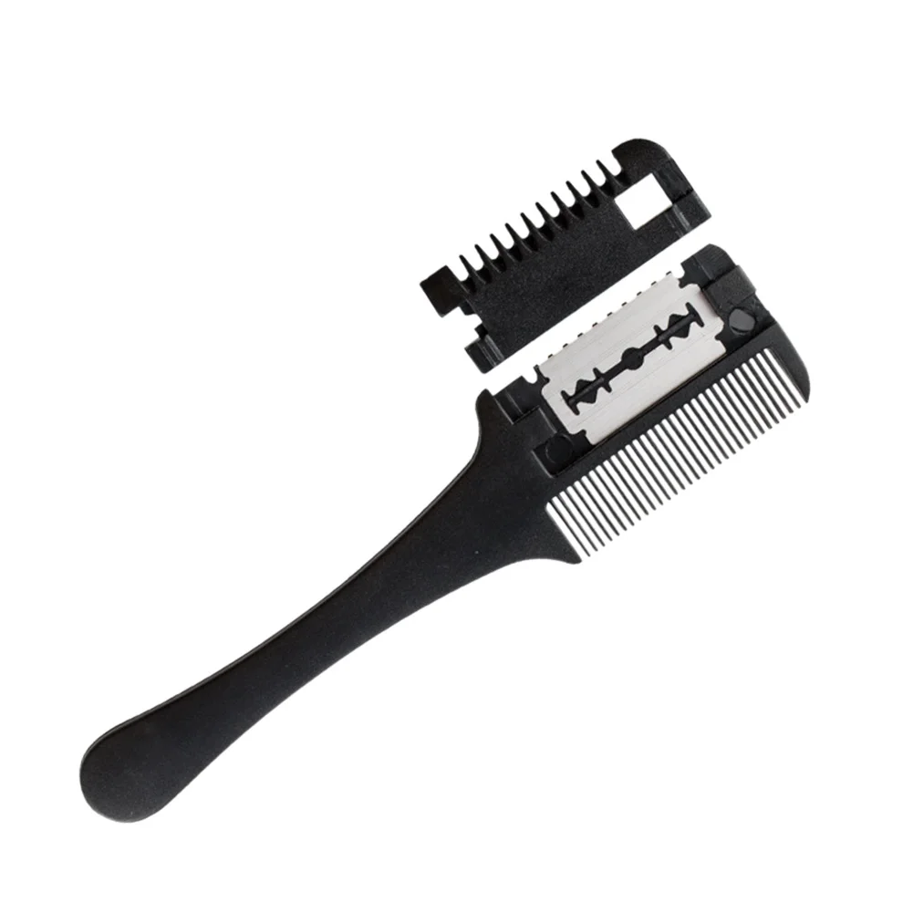 DIY Styling Tools Razor Comb Double Edge Razor Black Handle for Salon Home Hair Cutting Styling for Thin & Thick Hair Trimming