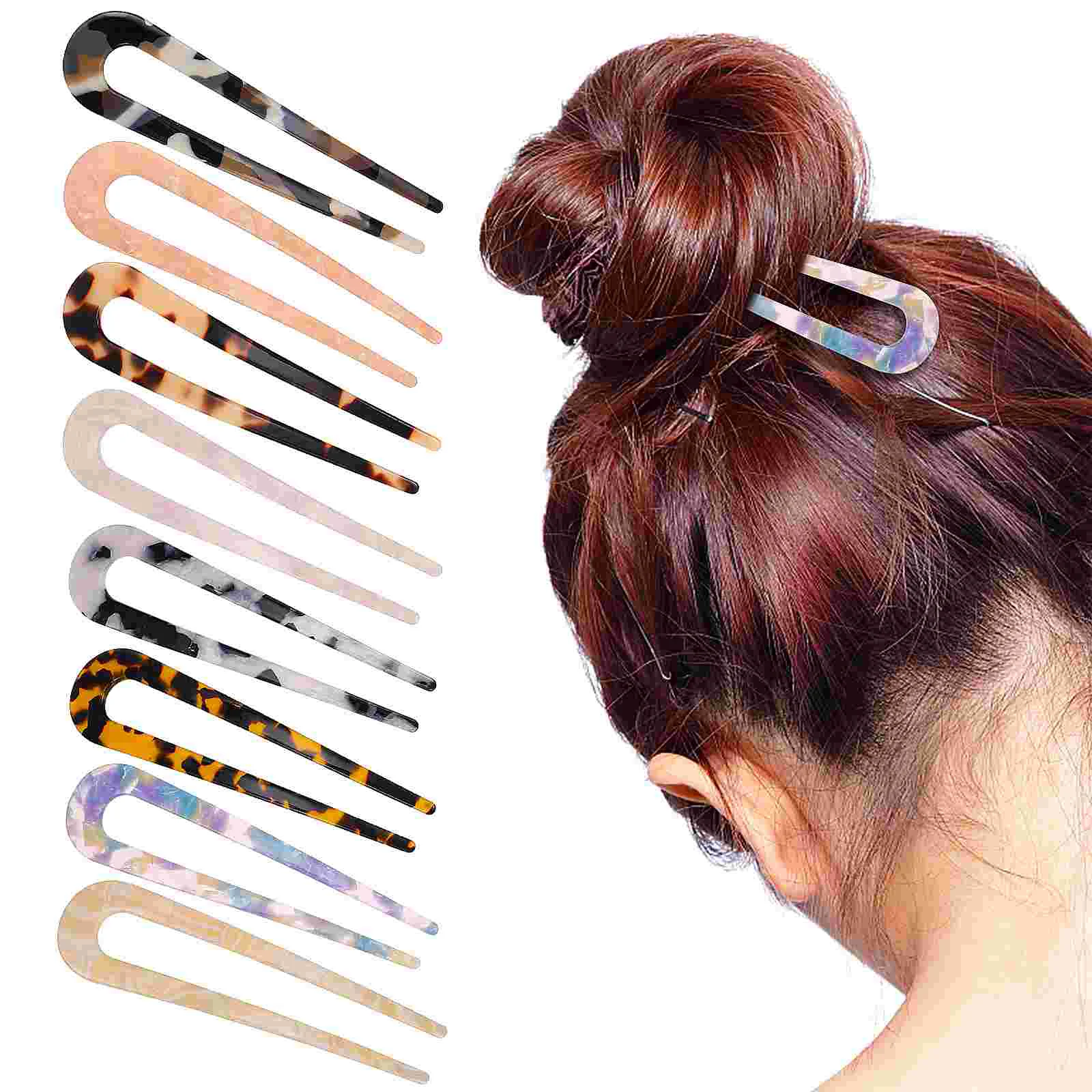 U-shaped Acetate Hairpin Bobby Pins for Fork Stick French Accessories Sticks Clip